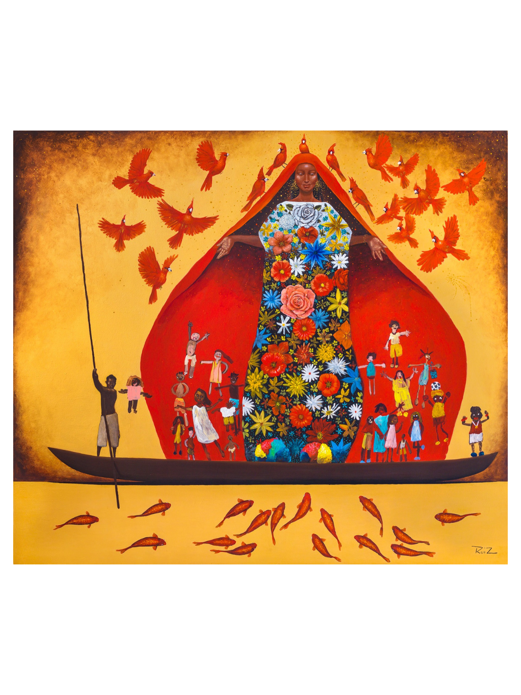 Giclée Madre e Hijos - Maestro Pedro Ruiz