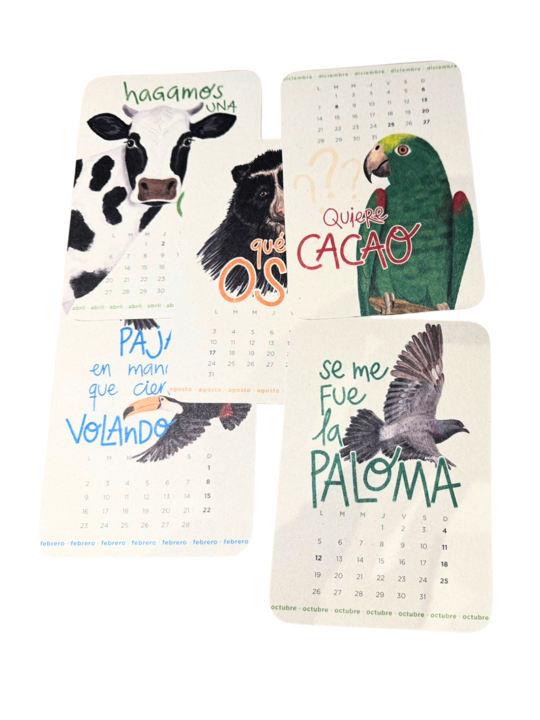 Calendario 2026: Frutas, Animales y Dichos colombianos