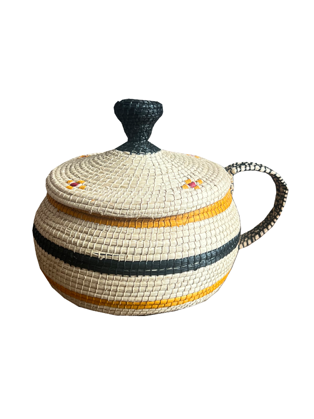 Canastilla Sikuani con tapa y asa