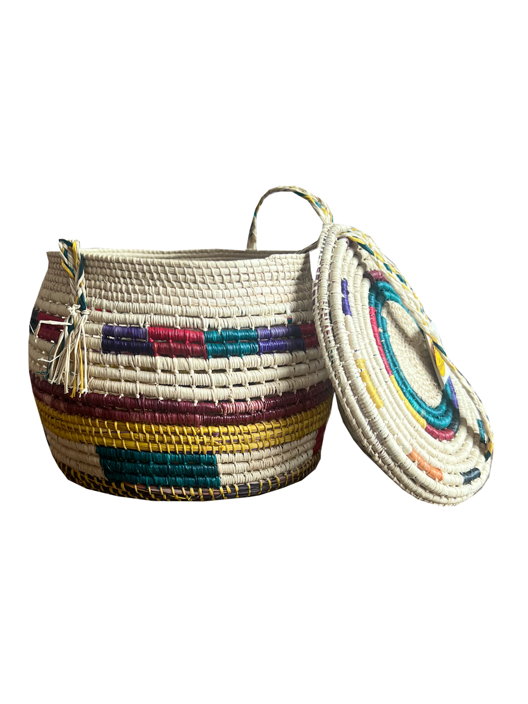 Canasto Sikuani con lazo y tapa